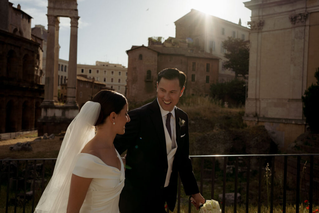 sposi matrimonio minimalista Roma